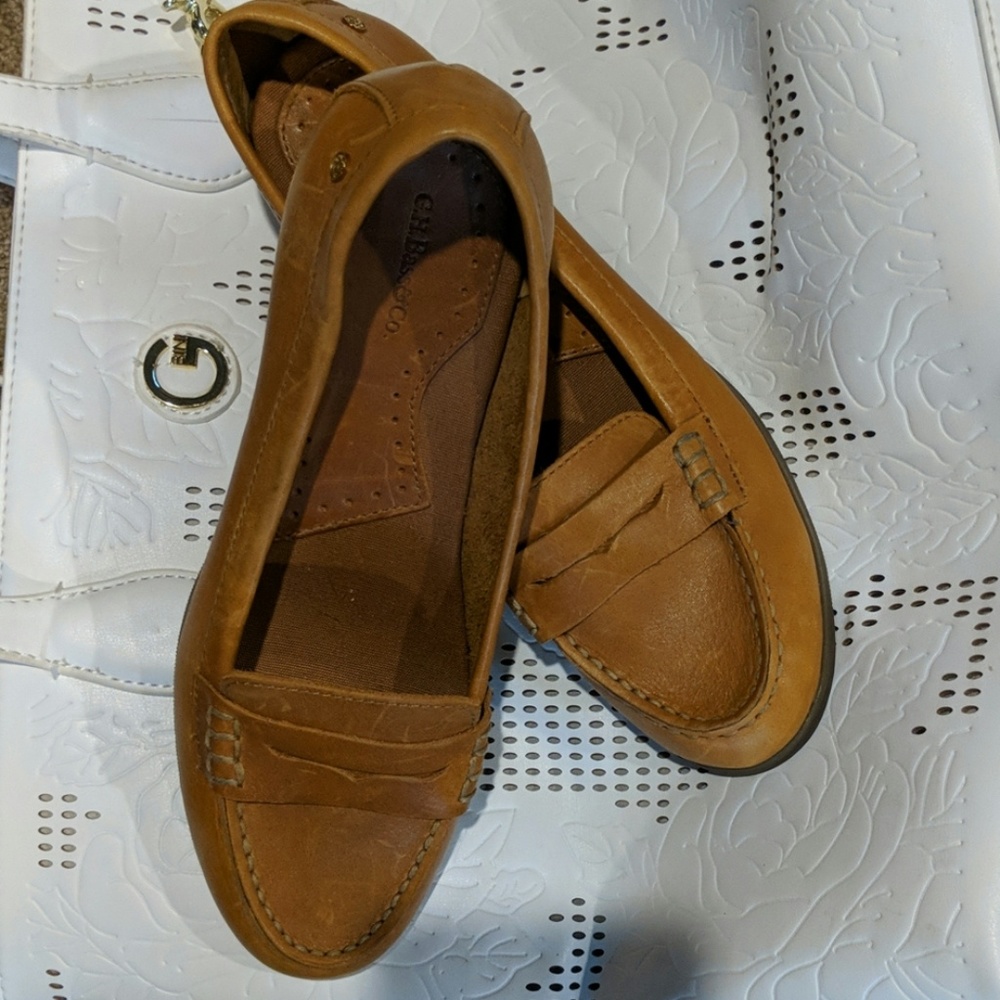 G.H. Bass, not for fishing, oiled leather shoes.